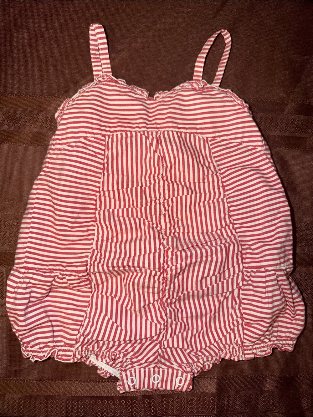 Gymboree Red and White Striped Baby Romper